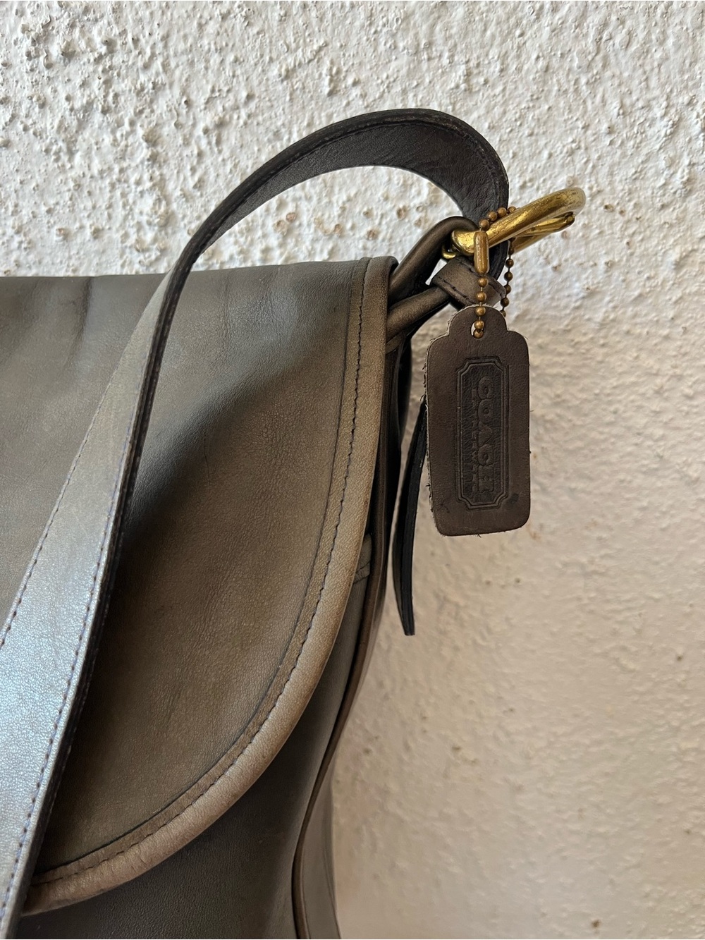 Vintage COACH Whitney 4415 blue / gray flap bag - Picture 2 of 15
